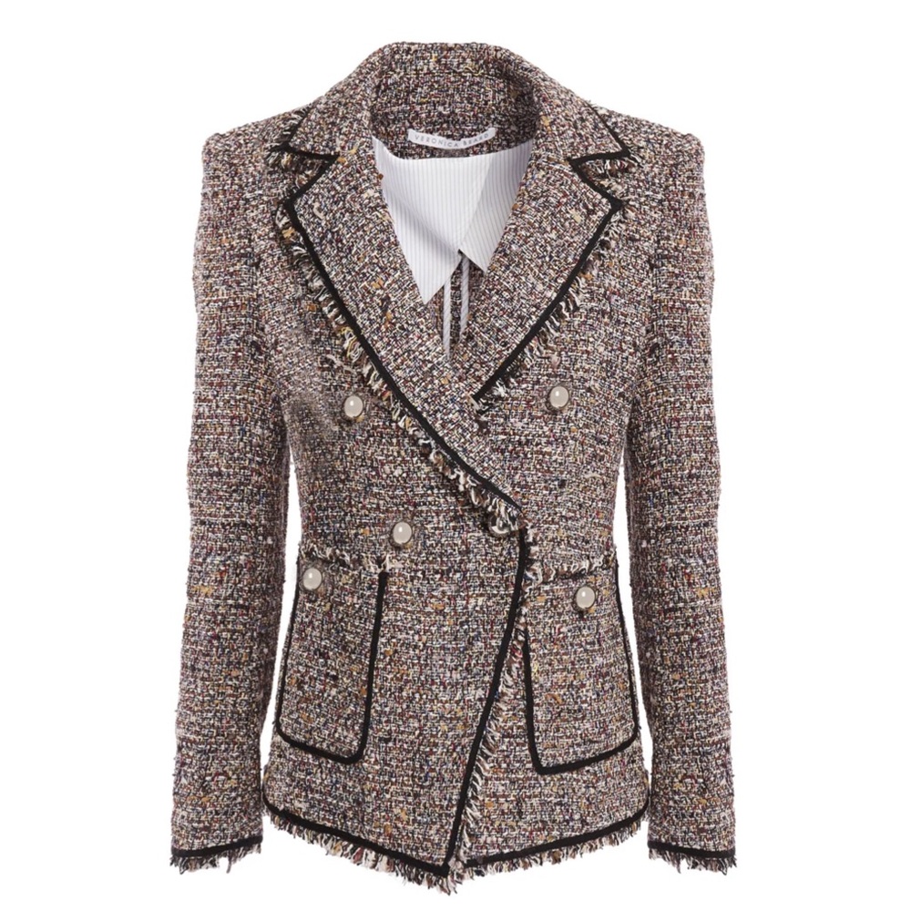 Verónica Beard Frayed cotton-blend tweed blazer - Picture 1 of 10